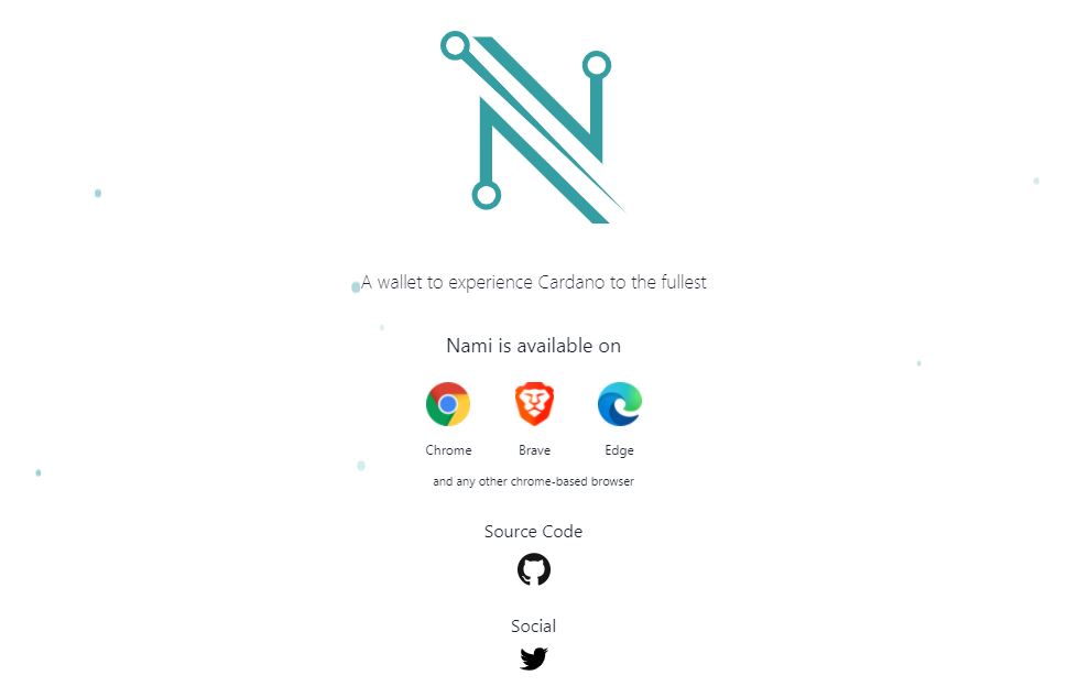 Nami Wallet official page