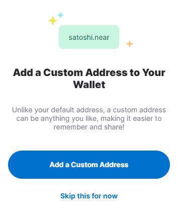 Custom Wallet address