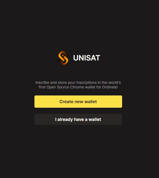 Unisat wallet install options